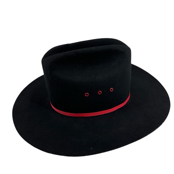 ALWAYS ON TOP Cowboy Hat 100% Wool Felt Black - Picture 3 of 6